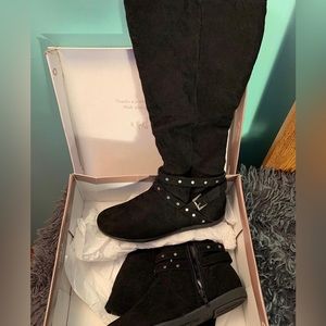 Black Wide Calf Fergalicious Boots Size 8.5
